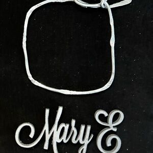 Mary E Silver aluminum Necklace